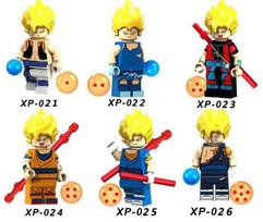 Dragon Ball statybinės kaladėlės Mini figūrėlės Rinkinys XP048-055 & XP062-069 MOC 24 Stiliai Kolekcionuojamos kaladėlės Žaislas Vaikams ir Suaugusiems Xp021-026