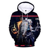 Hot Game Valorant Graphic Hoodies for Men 3D Printed Casual Large Size Pullovers Sweatshirt Men Women's Hoodie Sudaderas 3XL mėlyna