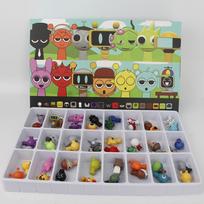 Sprunky Figure Doll Block Toy Action Goods Height 4-5cm Collector 24-piece Set Painted Finished Product (48 pieces Color Box Packaging) beige