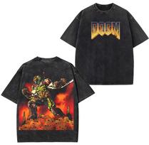 DOOM Shirt Video Game Graphic T-Shirt Unisex Gamer Tee L black