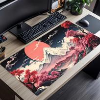 Mount Fuji Cherry Blossom Mouse Pad Large Gaming Mats Setup Playmat Office Desk Accessories Carpet Rug Desk Mat Mousepad Speed 300X800X2MM