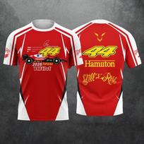 Lewis Hamilton 44 šeima „Still I Rise“ grafinis trumpomis rankovėmis marškinėlis, greitai džiūstantis, pralaidus orui, lengvas lenktynių marškinėlis suaugusiems gerbėjams 6XL red