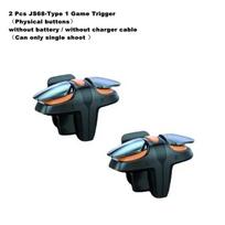 Mobile Phone 4 Finger PUBG Game Trigger JS68 L1 R1 Aim Shooting Gamepad Joystick Controller for IOS Android Universal Key Button 5 JS68 Type 1 Standard black