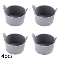 4Pcs Ramekins For Air Fryer Silicone Muffin Cases Nonstick Egg Poacher Silicone Mould Bakeware Easy Release Baking A1