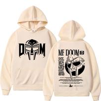 MF Doom Madvillain Metal Face Hoodie 90s Rap Singer Sportswear  Women's Clothing Gothic Casual Hoodie L beige