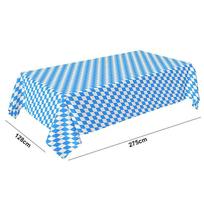 Oktoberfest  Disposable Tablecloth Bavarian Flag Check German Beer Festival Decor Blue White Table Cover Home Party Supplies