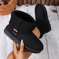 Snow boots women's short tube winter new versatile fashion trendy velvet thickened warm wool mouth cotton boots spot 41