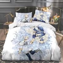 Anime Frieren Printed Bed Set Duvet Cover Pillowcase Bedding Set Bed Linen Sheet Quilt Cover Full Queen King Size EU Double 200x200cm