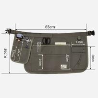 Gardening Apron with Multi-Pocket Waist Bag And Tool Holder for DIY black