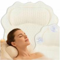 Relaxing Bath Pillow, Bathtub Headrest, 6 Suction Cups, Spa