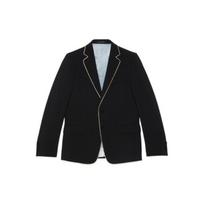 GUCCI SS22 Business Suit Coat Men's Black 707280-Z6903-1000 44 gray