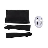 Japonijos No Face Man Cosplay Kostiumas Unisex Helovinas Anime Karnavalo Šventė Suaugusiųjų Drabužiai Įskaitant Vaiduoklio Kaukę Pirštines Comic Con XL white