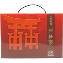 Tulip Hiroshima Needlework Sewing Needle Set TA-0082 (Assorted Embroidery, Hand Sewing, Sharps, 46pcs) red