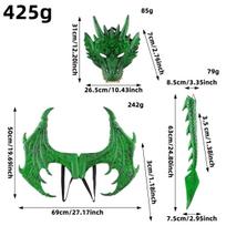 Cross-Border Halloween Children's Dragon Costume Outdoor Role-Play Props Decorations green