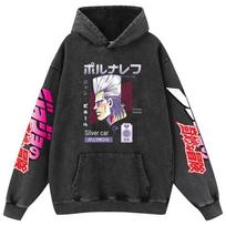 Retro Distressed Cotton JOJO’s Bizarre Adventure Unisex Hoodie XL