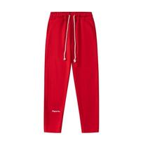 Synaworld Hip Hop Foam Letter Hoodie Sweatpants Set Men Women Casual Streetwear L red
