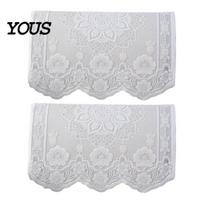 Lace Sofa Cover for Living Room White Armrest Chair Cover, Retro Couch Arm Embroidered Soft Polyester Blend Throw Furniture Protector Back Armchair, 2pcs A