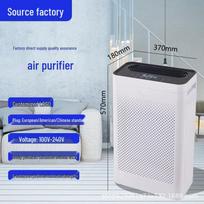 Air Purifier with Large Airflow, Formaldehyde and Odor Removal, Negative Ions, Pet Sterilization, and Toilet Deodorization gray