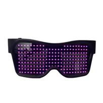 Elektroniniai šviečiantys akiniai su LED šviesa, suderinami su Bluetooth, gimtadienio vakarėlių klubo rekvizitai rožinė