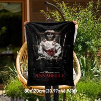1 vnt. ANNABELLE CONJURING Lauko flanelės pledas Minkštas pliušinis dekoras iškyloms, stovyklavimui, miegamajam, žaidimų kambariui ar pietų pertraukai n1156A 80x120cm(31x47inch) brown