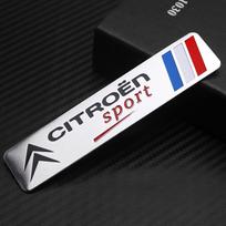3D aliuminio emblema Automobilio lango kėbulo šoninio sparno apdailos lipdukai Citroen sport C5 C3 C2 Grand Picasso Automobilio priedai 1pc black