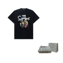 Balenciaga x The Simpsons SS22 Marškinėliai Vyriški Juodi 676589TLVG71000 1-Original Gift Bag + Original Gift Box juoda