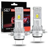 2Pcs 20000LM H7 LED Headlight Bulbs 1:1 Mini Canbus H1 H3 9005 HB3 Led Lamp CSP Car Headlamp Fanless DRL Light Auto Fog Lamps 12V 6000K White H7 gray