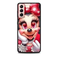 Minnie Mouse dėklas Samsung Galaxy S23 S10e S10 S21 FE S22 S9 S24 Ultra S20 Plus telefonui, minkštas juodas TPU telefono dėklas, buferis Samsung S24 Plus black