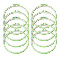 10 Pcs Embroidery Hoop Crosses Stitching Hoop Adjustable Embroidery Frame Round Embroidery Hoop for Craft Project white