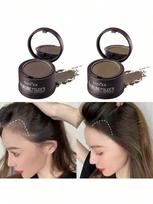 1pc Hairline Powder, Black Brown/Coffee Brown Hair Powder, Instant Coverage, Natural Makeup Effect Dark Brown black