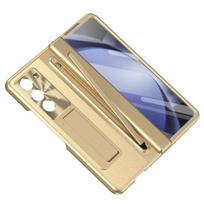 Telefono dėklas Samsung Z Fold 6 PC apvalkalas su rašiklio lizdu, apsauga su spyruokliniu lankstu ir integruotu atlenkiamu stovu, viso korpuso dangtelis su grūdinto stiklo ekrano apsauga 7
