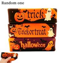 Halloween Trick Or Treat Squishy Fidget Toy Pumpkin Ghost TPR Stress Relief Squeeze Toy For Adult Kids Anti-anxiety random orange