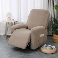 Elastic Split Full Coverage Sofa Recliner Cover by CheeShine 1-Seater, 4 pieces gray