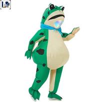 Inflatable Cartoon Frog Costume for Stage & Party Performances One Size beige