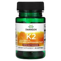 Vitaminas K2, 30 minkštųjų kapsulių