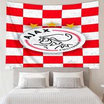 AFC Ajax Emblem Design Tapestry Hanging for Bedroom,Livingroom, Playroom,Decor Art Room Wall Tapestry Holiday and Birthday Gifts 100cmx150cm white