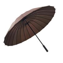 24 lankų ilgas skėtis itin didelis atsparus lietui vaivorykštės tiesus kotas rankinis stogelis Win and Rain buitinis vyrams moterims namų skėčiai black