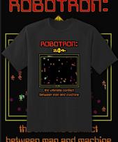 Robotron 2084 Retro Arcade Game Video Game T Shirt  Fast Ship! L black