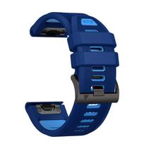 Silikoninis 22mm 26mm Quickfit dirželis Garmin laikrodžiui Fenix 8 51 47mm 8PRO E 7X 7 Pro 6X 6 Pro 5X 5 Plus Enduro 3 2 Dirželis Apyrankė QuickFit 22mm blue