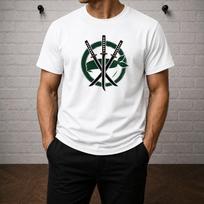 One Piece Zoro Three Sword Anime T-Shirt, Manga Graphic Tee 150 brown