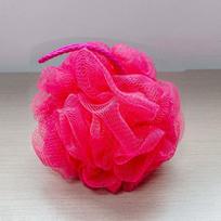 Shower Mesh Sponge Bath Puffs Bubble Ball Exfoliating Bath Sponge Body Scrubber Soft Cleanser Skin Scrub Bathroom Accessories raudona