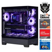 INTOP AQUA Ryzen 7 9800X3D 64GB DDR5 1TB SSD M.2 NVME RX9060XT 16GB WIN11