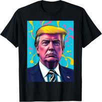 Donald Trump Pop Art Portrait T-Shirt XXXXL juoda