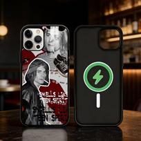 K-Kurt Singer C-Cobain Phone Case For iPhone 17,16,15,14,13,12,Plus,Pro,Max For Magnetic Wireless Charge iPhone16 gray
