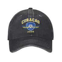 Curacao futbolo spaudinių kepurės unisex medvilninės trucker kepurės laisvalaikio galvos apdangalai beisbolo kepurės reguliuojamos Adjustable gray