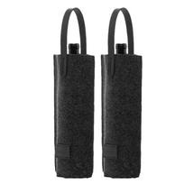 2PCS Wine Carry Bag for Weddings Picnics Outdoor Event Wine Bottle Protective Sleeves Easy to Carry for Formal Occasion tamsiai pilka spalva