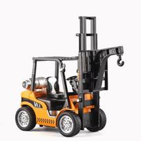 1:24 Scale Forklift Model Car Diecast Metal Warehouse Lift Truck Simulation Crane Adjustable Sound Light
