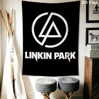 Linkin Park Wall Tapestry Aesthetic Wall Hanging Printed Fabric Blanket Decorative Tapestries for Bedroom Living Room Home Decor 100cm x 150cm white
