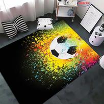 Futbolo Sporto Tematikos Kilimas Animacinis Futbolo Grindų Kilimėlis Vaikų Miegamojo Dekoras, Futbolo Didelio Plotelio Kilimai Namų Svetainės Kilimas, Dovana 40cm x 60cm yellow