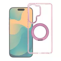OEM Case for Samsung A56 Frame Circle Stand compatible with MagSafe pink